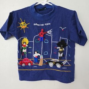 Kids Navy Superhero Adventure Tee 4T